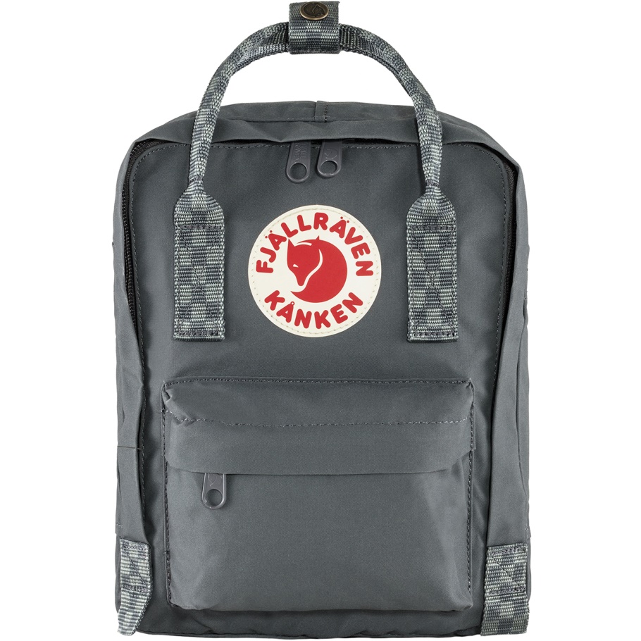 Kånken Mini Fjällräven Patrón De Moda Super Gris-ajedrez