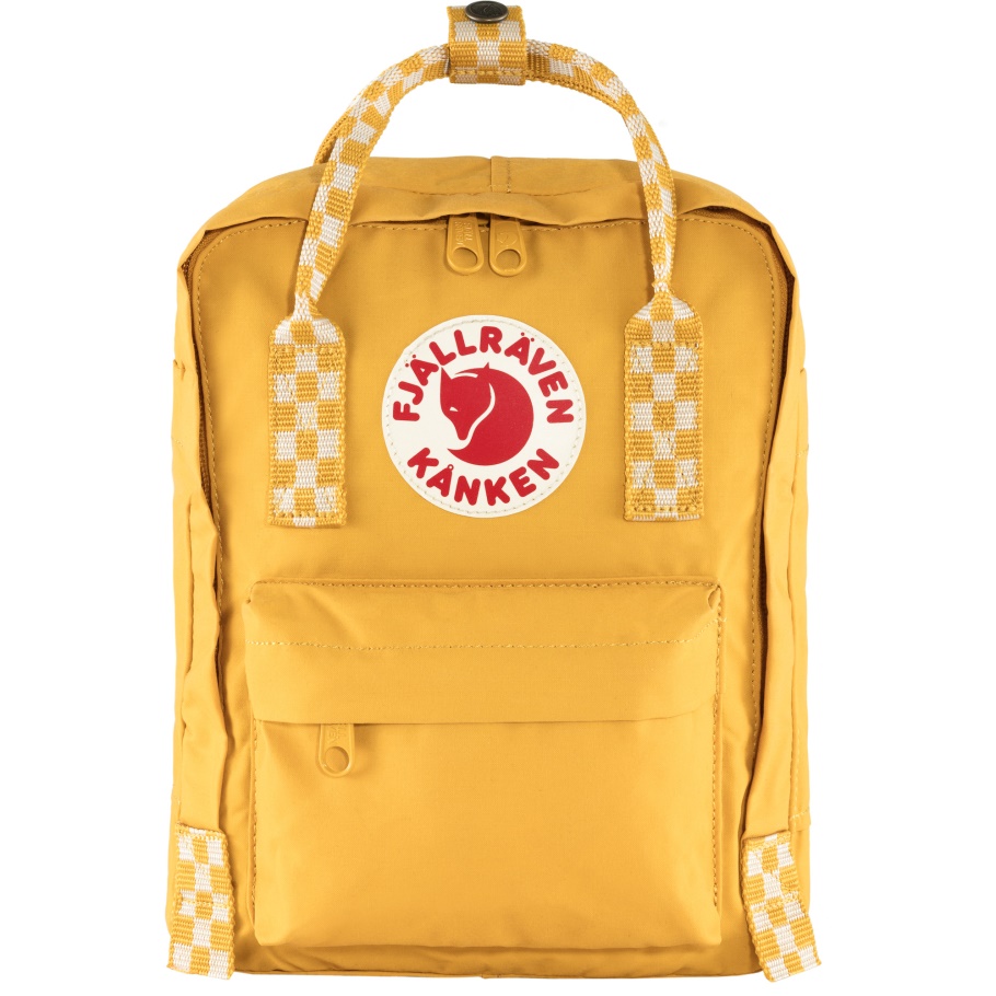 Patrón De Ajedrez Ocre Fjällräven Marca De Moda Kånken Mini