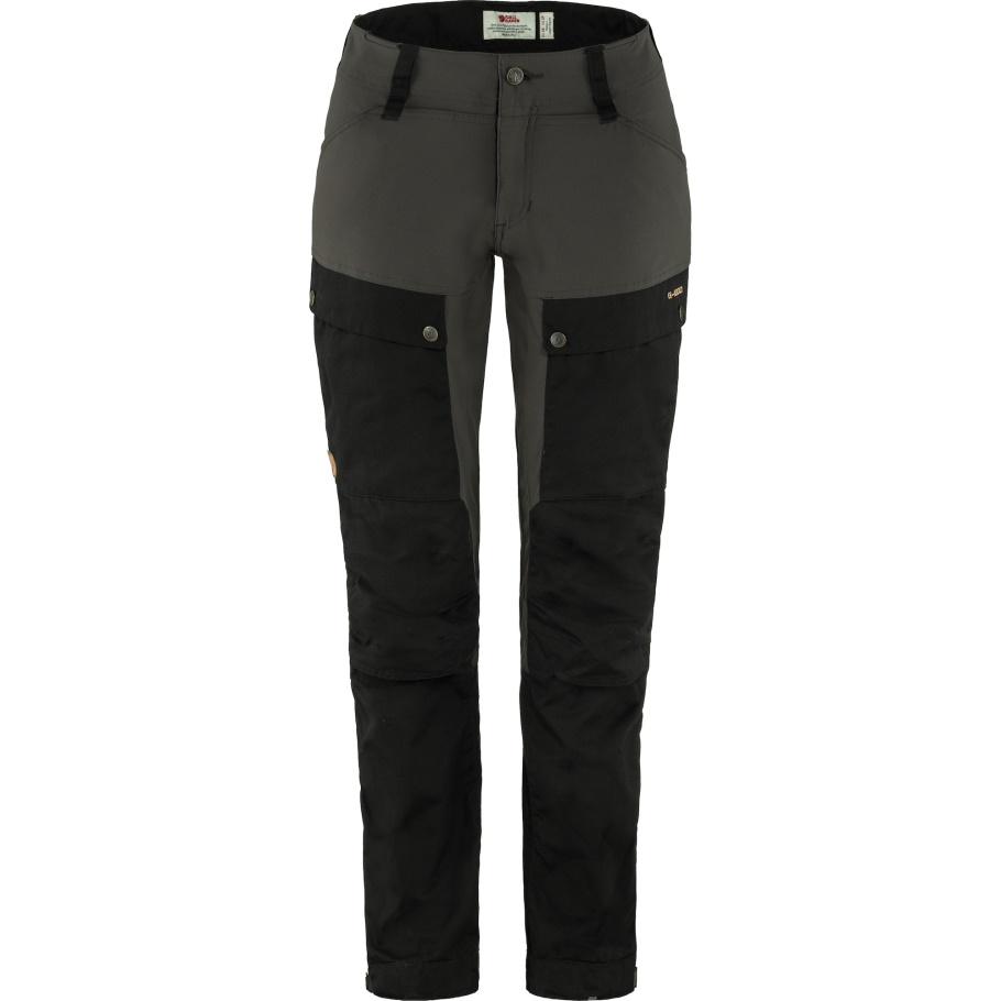 Fjällräven Fashion Keb Pantalones Curvos W Reg Negro-gris Piedra