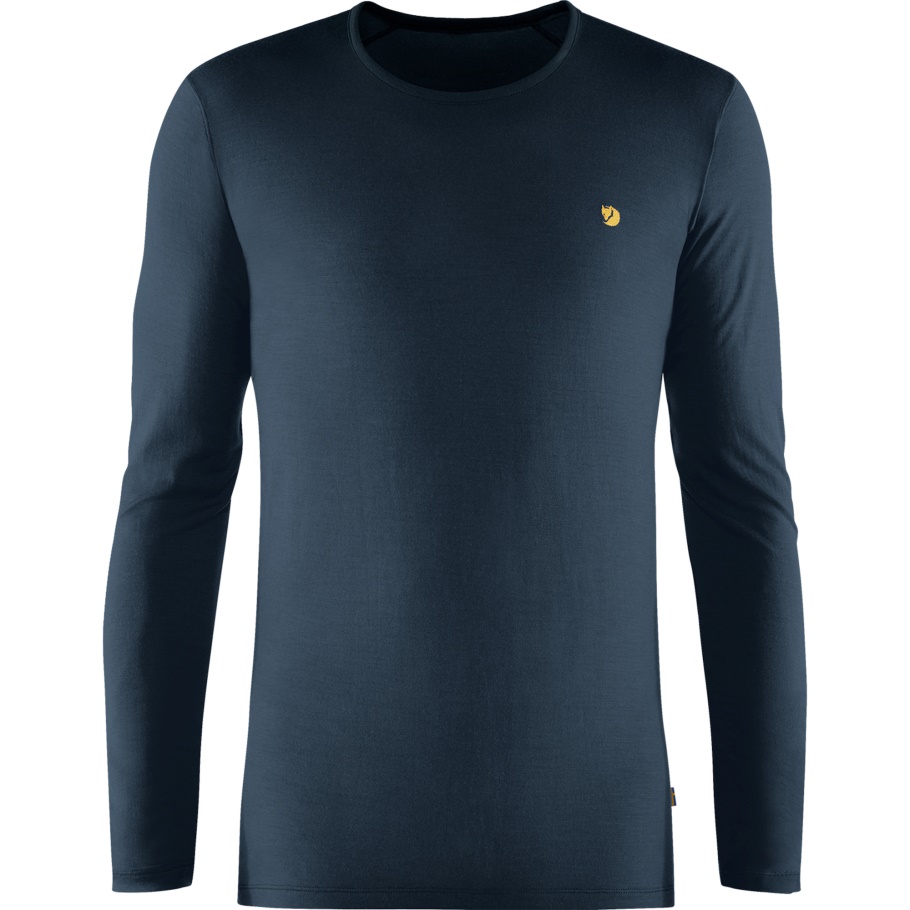 Bergtagen Thinwool Ls M Fjällräven Marca De Moda Montaña Azul