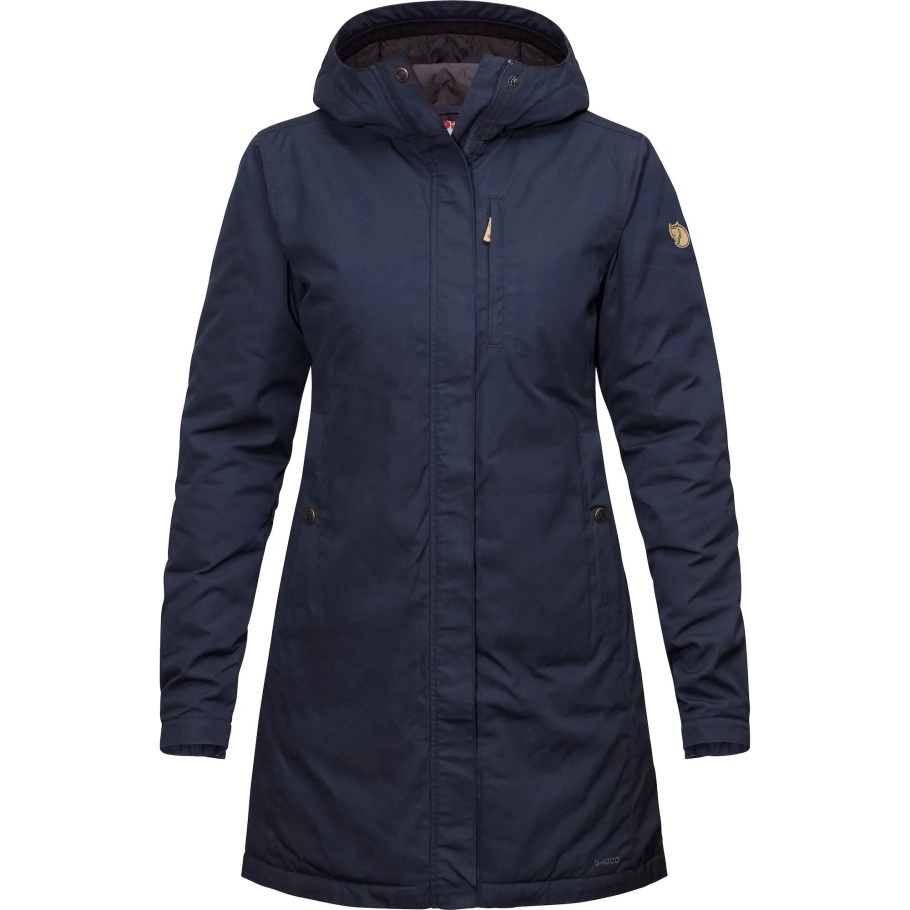 Fjällräven Moda Azul Marino Oscuro Kiruna Parka Acolchada W