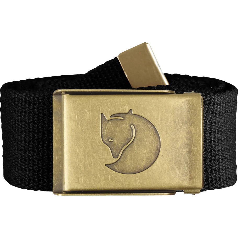 Cinturón De Latón De Lona Negra 4 Cm Fjällräven Fashion