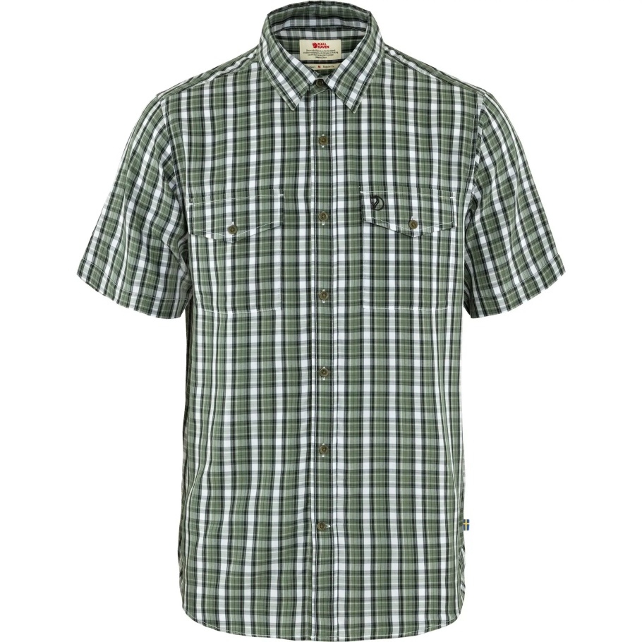 Abisko Cool Shirt Ss M Patina Green-dark Navy Fjällräven Fashion