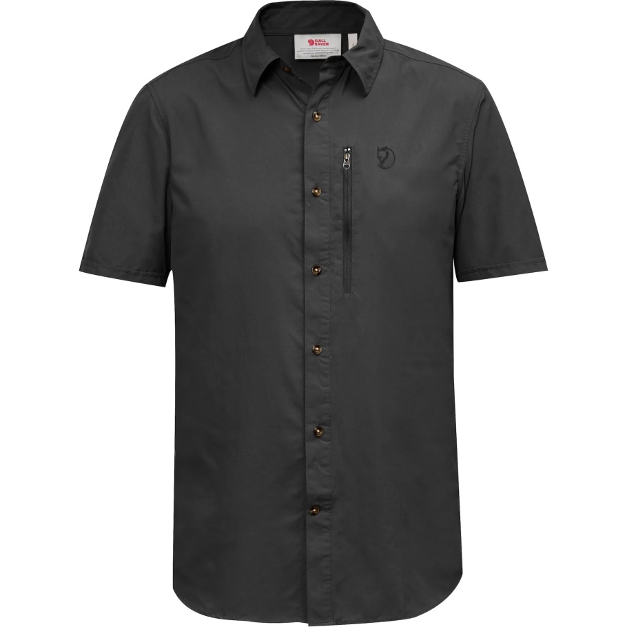 Camisa De Caminata Gris Oscuro Abisko Ss M Fjällräven Moda