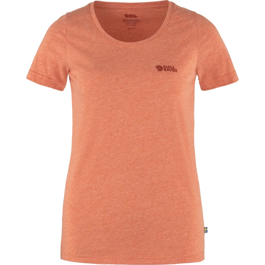 Fjällräven Fashion Rowan Rojo-mezclilla Logo Camiseta W