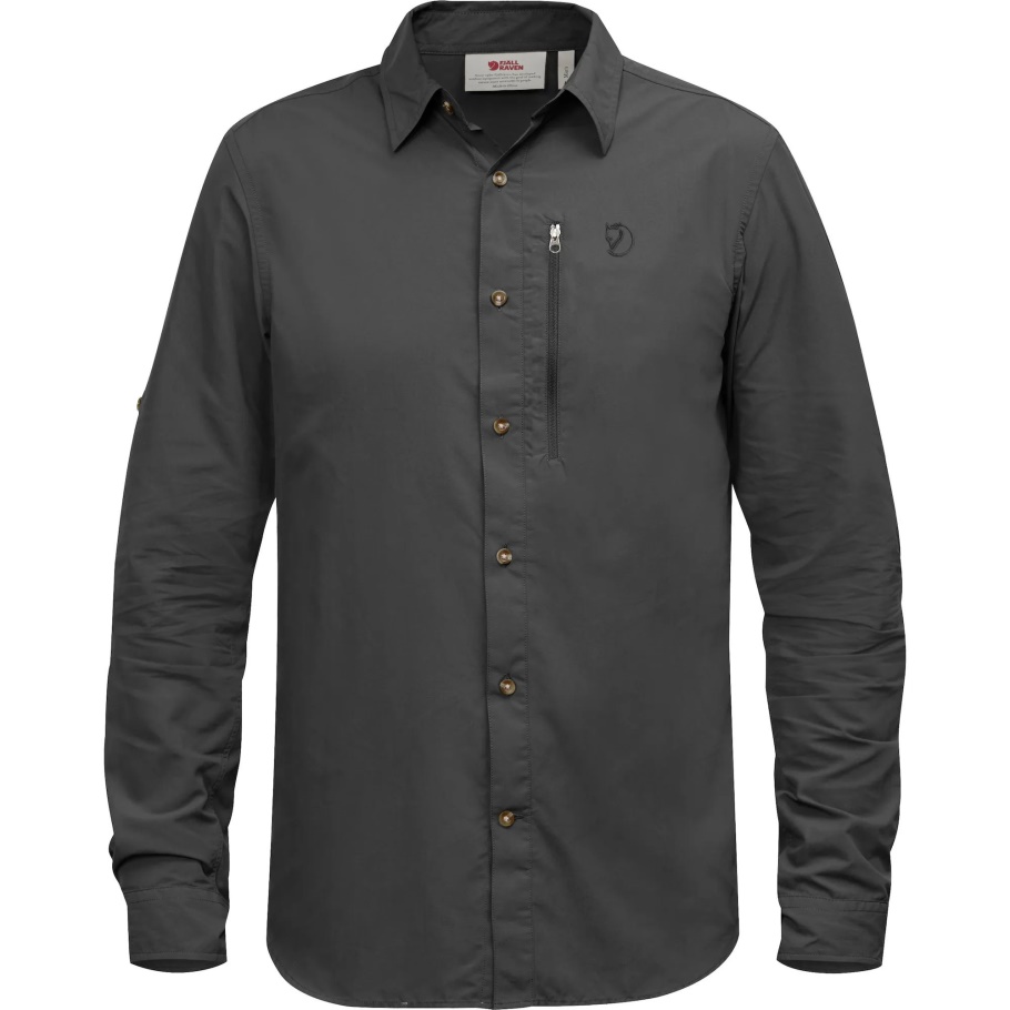 Gris Oscuro Fjällräven Moda Abisko Caminata Camisa Manga Larga M
