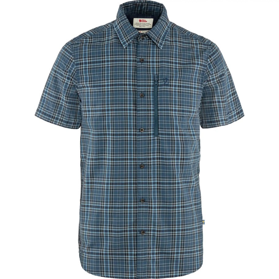 Fjällräven Fashion Indigo Blue-dark Navy Abisko Caminata Camisa Ss M
