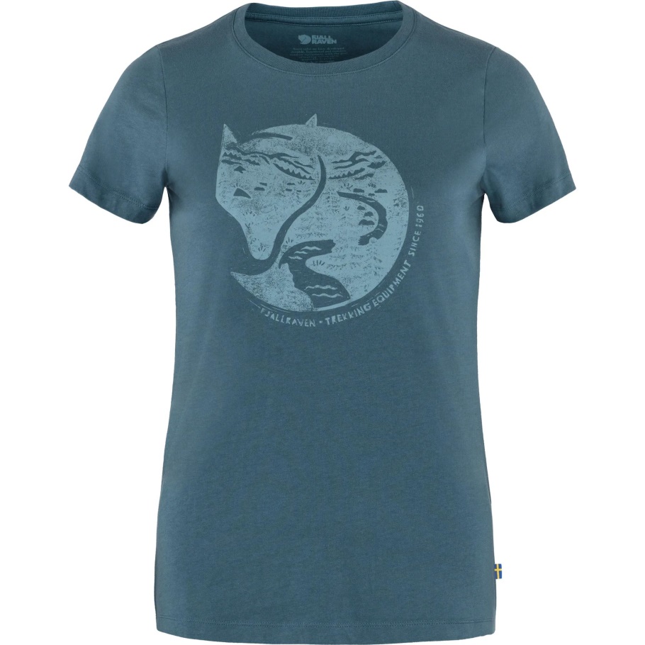 Camiseta Con Estampado De Zorro ártico W Fjällräven Fashion Azul índigo