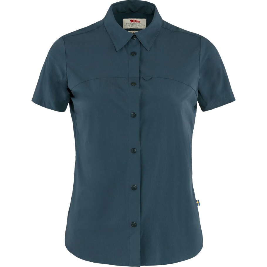 Fjällräven Moda Alta Costa Lite Camisa Ss W Azul Marino