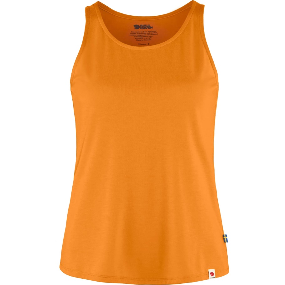 Camiseta Sin Mangas Lite High Coast Naranja Picante Con Moda Fjällräven