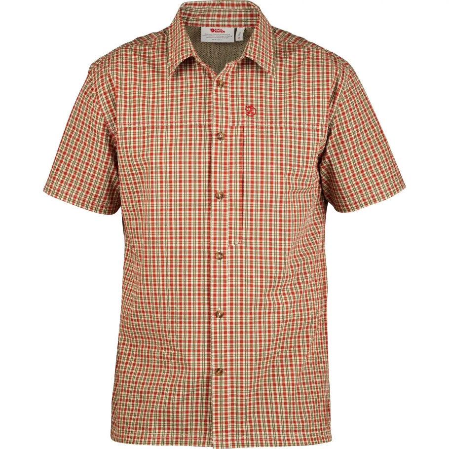 Svante Seersucker Camisa Ss M Verde Fjällräven Moda