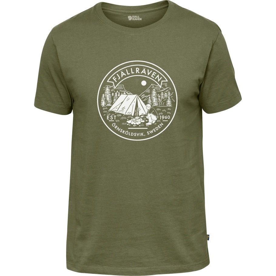 Camiseta Verde Camping M Fjällräven Moda