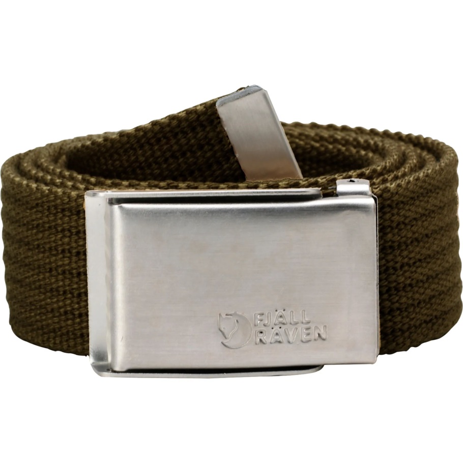 Fjällräven Moda Cinturón De Lona Merano Verde Oliva Oscuro