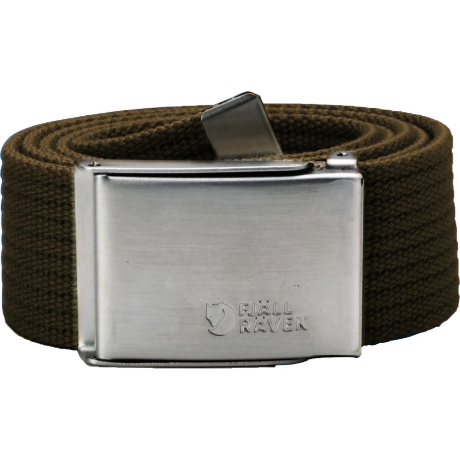 Fjällräven Moda Cinturón De Lona Verde Oliva Oscuro