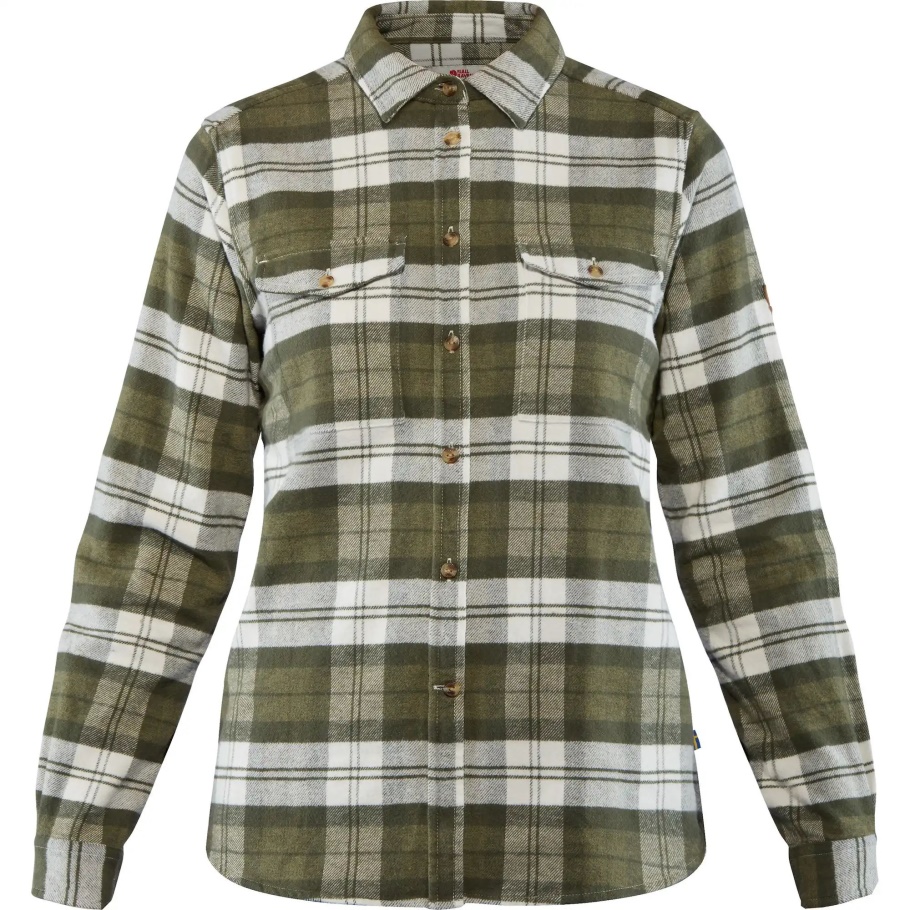 Fjällräven Moda Verde Övik Camisa De Franela Pesada W