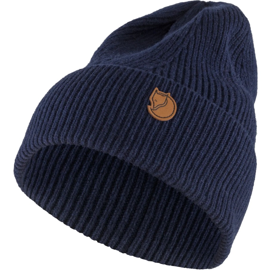 Fjällräven Fashion Gorro Azul Marino Oscuro Con Canalé Direccional