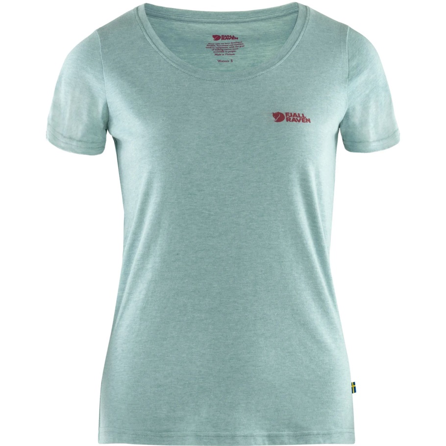 Camiseta Con Logo De Moda Fjällräven De Arcilla Azul Melange W
