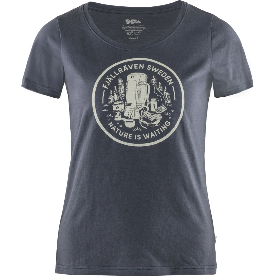 Camiseta De Pausa Para El Café Con Moda Fjällräven Azul Marino
