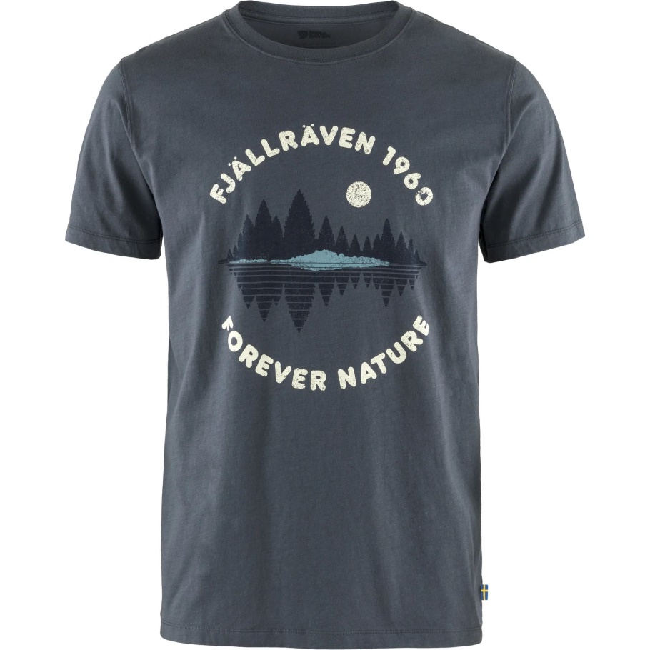 Camiseta Forest Mirror W Fjällräven Moda Azul Marino