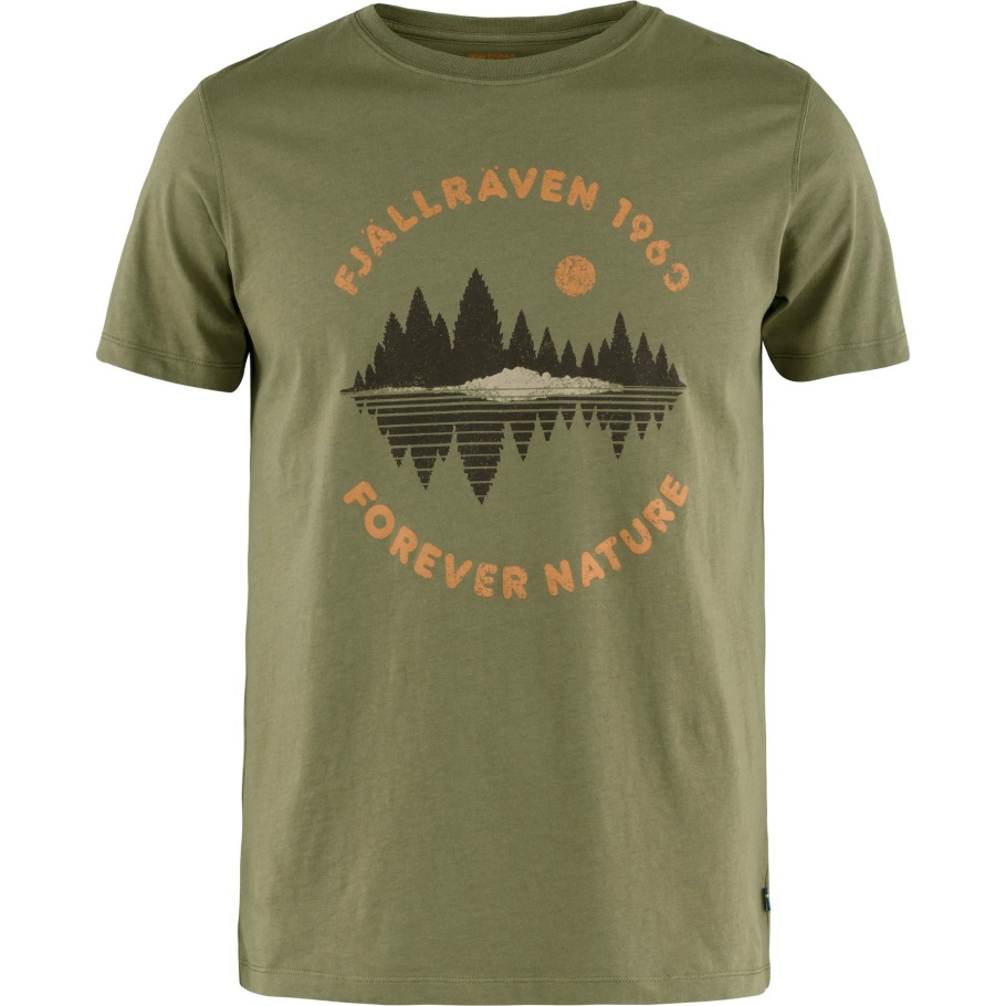 Verde Fjällräven Moda Bosque Espejo Camiseta W