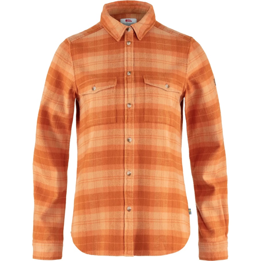 Fjällräven Fashion Övik Camisa De Franela Gruesa Con Marrón Arena-desierto