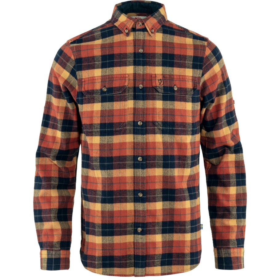 Fjällräven Moda Otoño Hoja-azul Marino Oscuro Singi Camisa De Franela Pesada M
