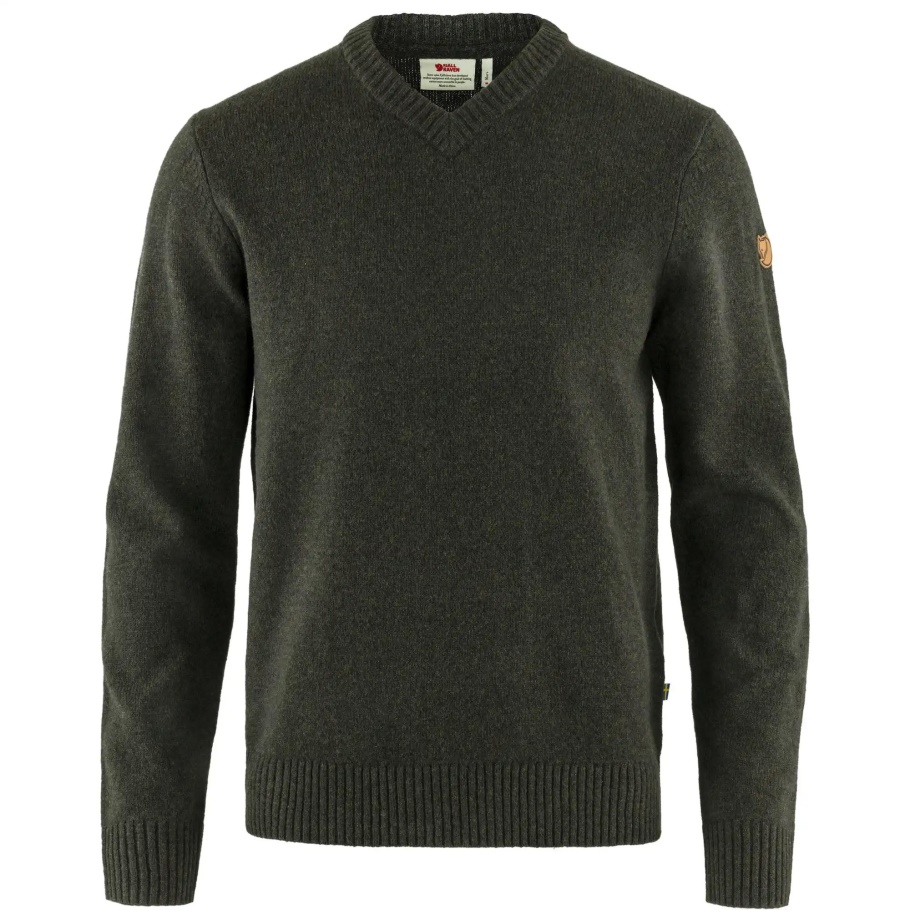 Verde Oliva Oscuro Fjällräven Fashion Övik Suéter Con Cuello En V W
