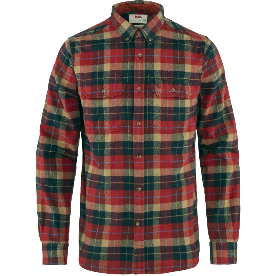 Singi Camisa De Franela Pesada M Rojo Profundo Fjällräven Moda