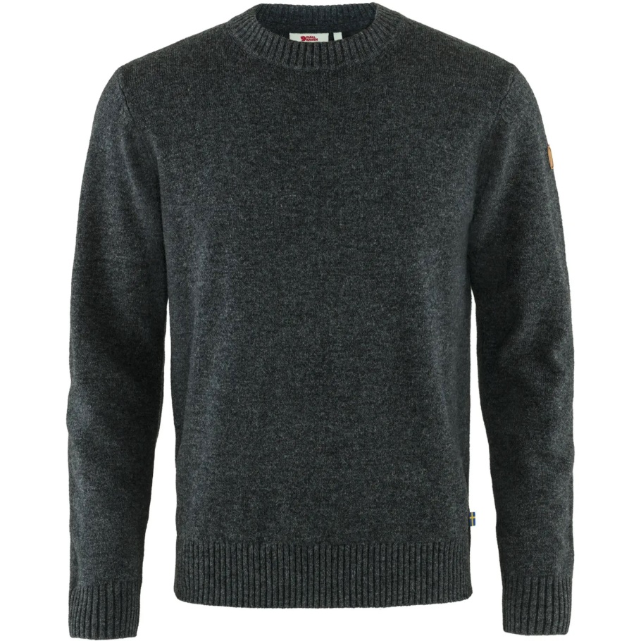 Suéter Gris Oscuro Con Cuello Redondo De Övik M Fjällräven Fashion