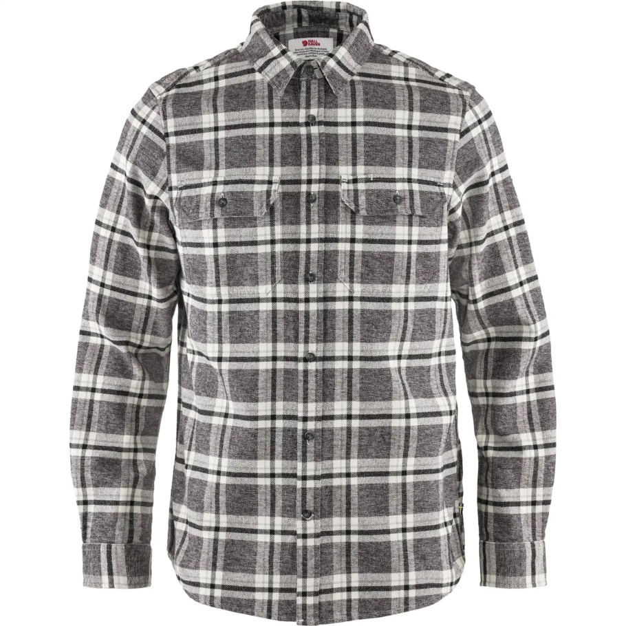 Camisa De Franela Gruesa Övik Gris Oscuro M Fjällräven Moda