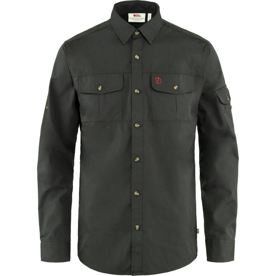 Singi Camiseta Trekking Ls M Fjällräven Moda Gris Oscuro