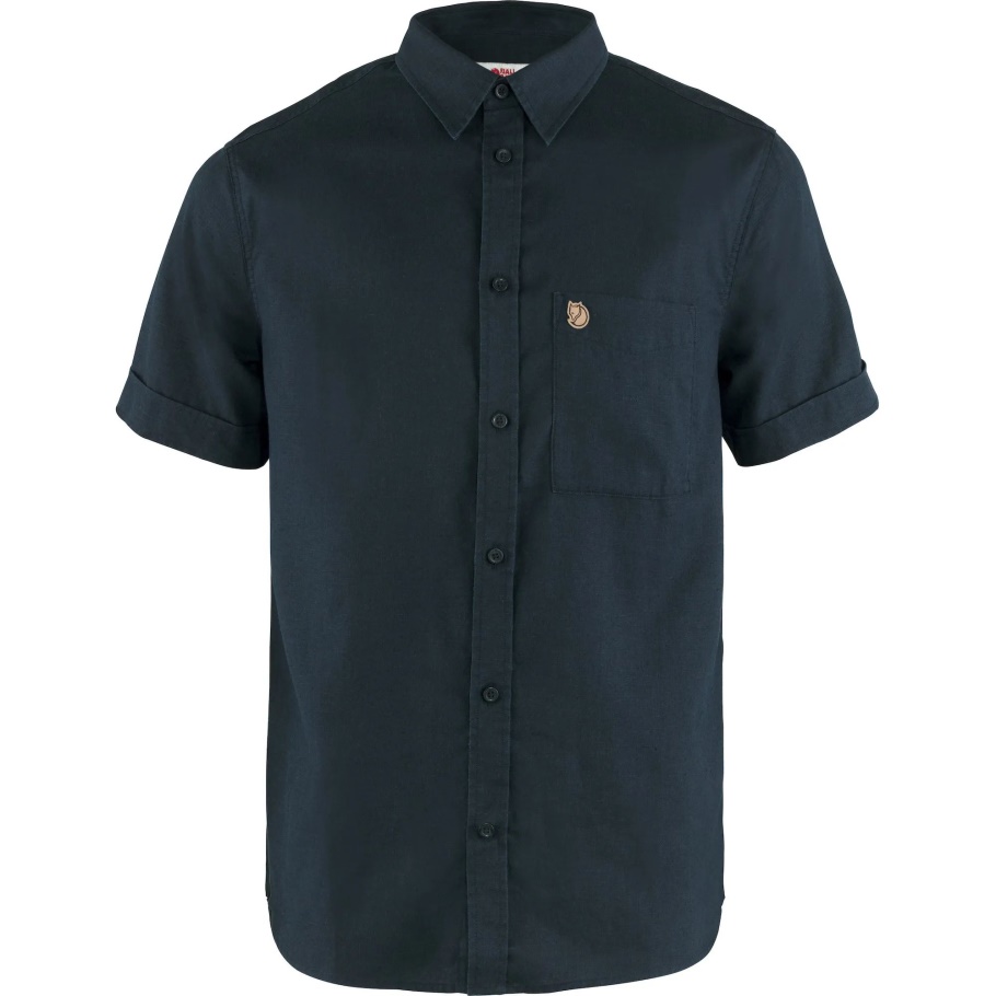 Övik Travel Shirt Ss M Dark Navy Fjällräven Moda