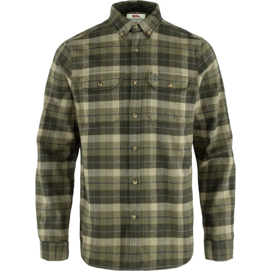 Verde Profundo Bosque Fjällräven Moda Singi Camisa De Franela Pesada M