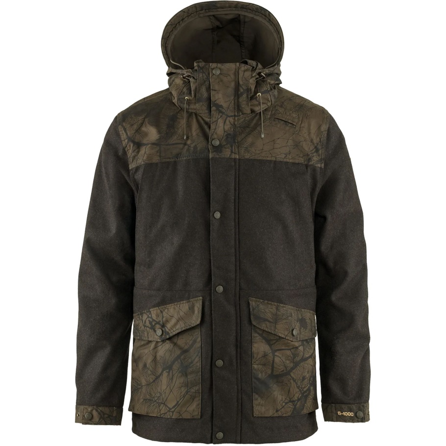 Dark Olive-dark Olive Camo Fashion Fjällräven Fashion Värmland Chaqueta De Lana M