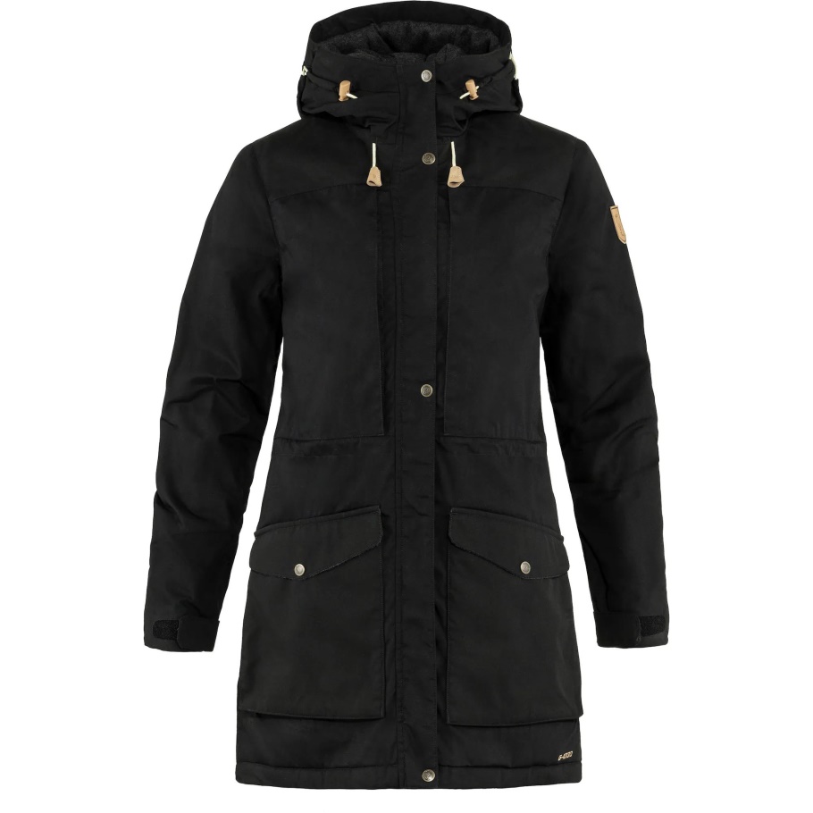 Fjällräven Parka Acolchada De Lana Singi Negra De Moda W