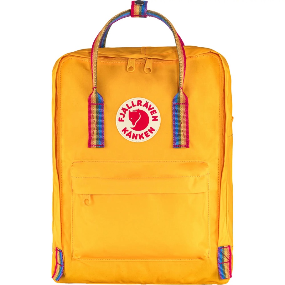 Fjällräven Moda Kånken Arco Iris Cálido Patrón De Arco Iris Amarillo