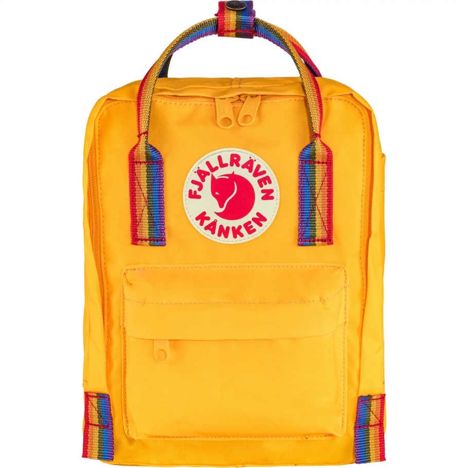 Fjällräven Moda Cálido Amarillo-arcoíris Patrón Kånken Arcoíris Mini