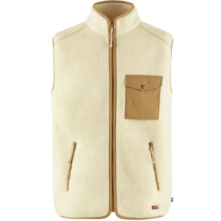 Chaleco Polar De Pila Diaria M Blanco Tiza-marrón Alforfón Fjällräven Moda
