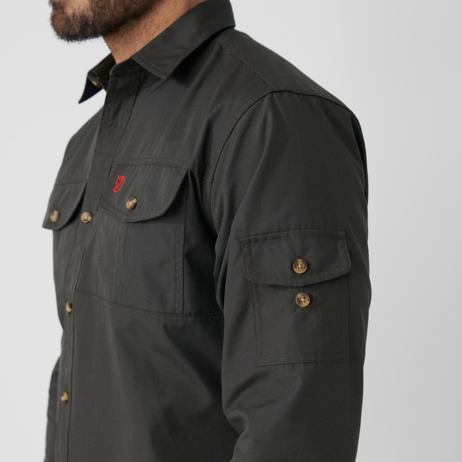 Verde Oliva Oscuro Fjällräven Fashion Singi Trekking Camisa Ls M