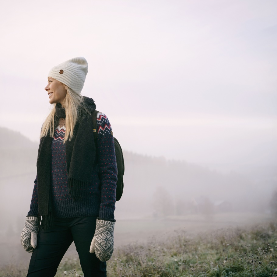 Fjällräven Moda Direccional Costilla Gorro Gris