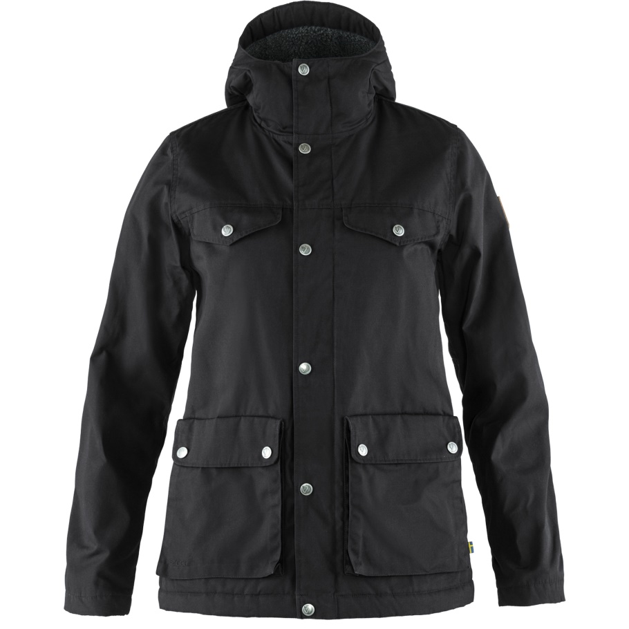 Chaqueta De Invierno Negra De Groenlandia Con Moda Fjällräven