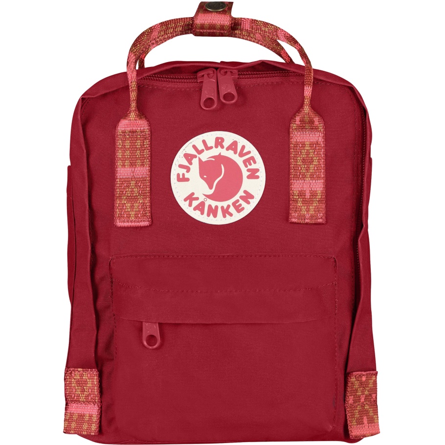 Rojo Profundo-folk Patrón Kånken Mini Fjällräven Moda