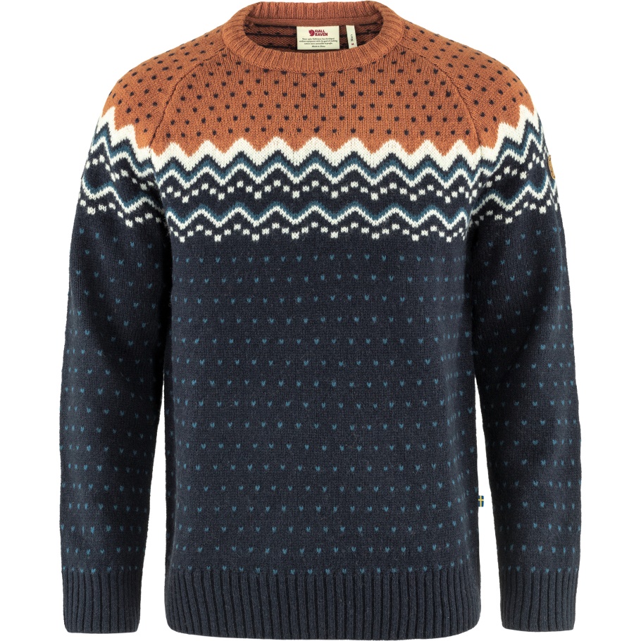 Suéter De Punto Fjällräven Fjällräven Fashion Övik Azul Marino Oscuro-marrón Terracota M