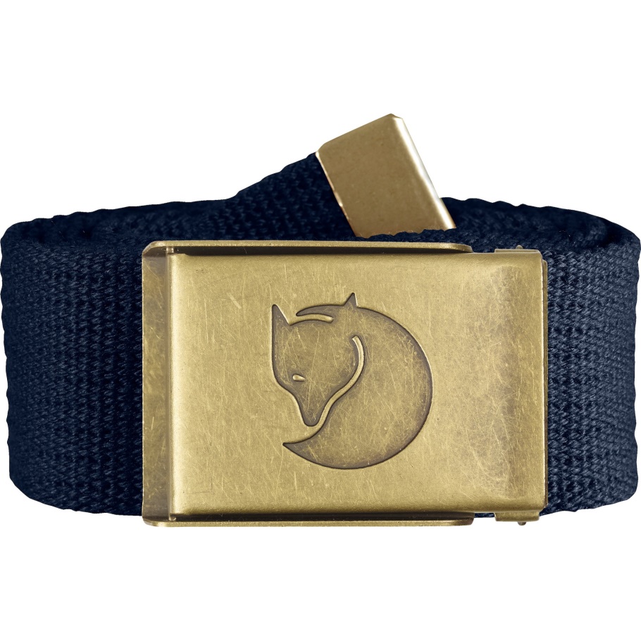 Fjällräven Cinturón De Latón De Lona Azul Marino Oscuro De Moda 4 Cm